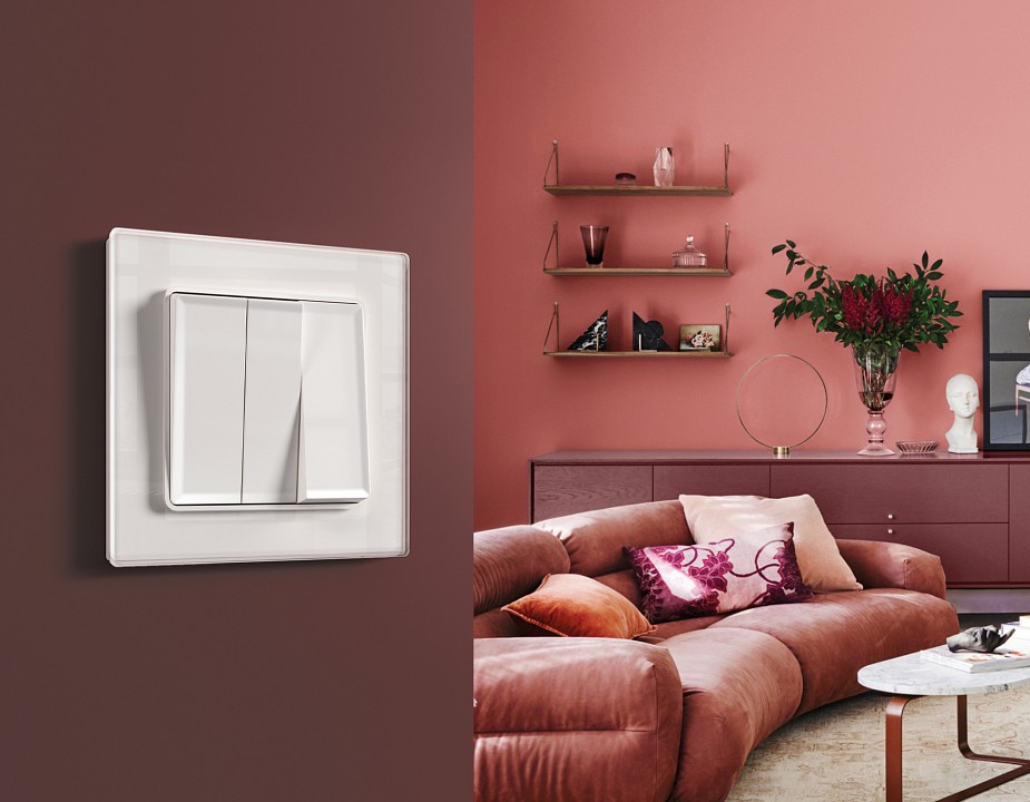 Выключатель трехклавишный без рамки ambrella volt alfa ma105010