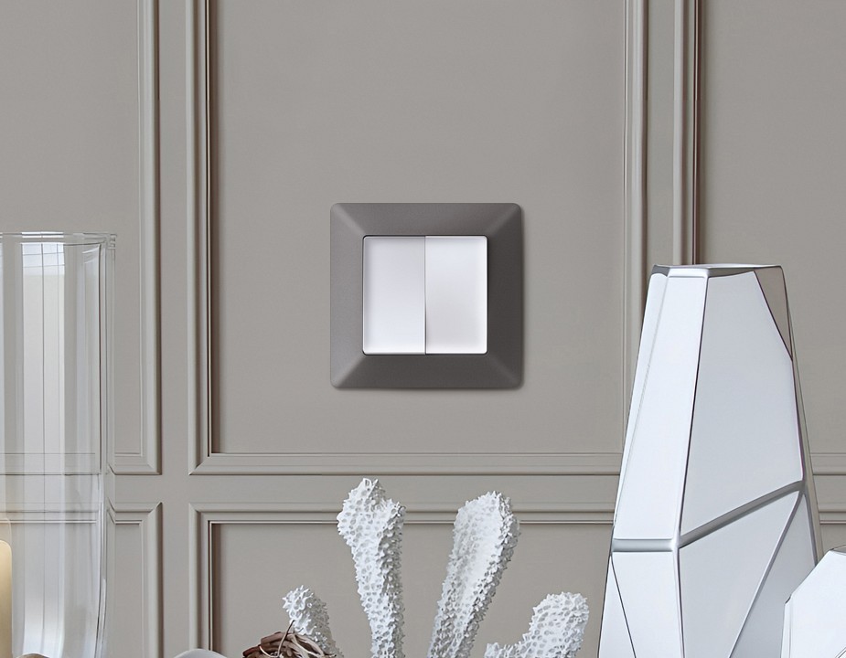 Выключатель перекрестный двухклавишный без рамки ambrella volt alfa ma123030