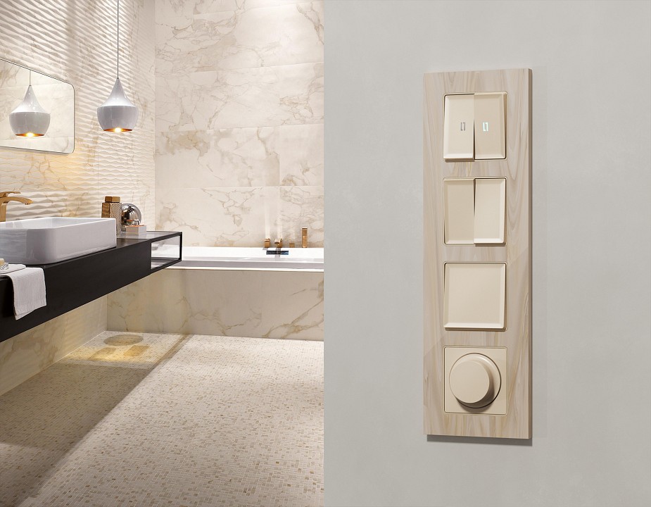 Выключатель перекрестный двухклавишный без рамки ambrella volt alfa ma323030