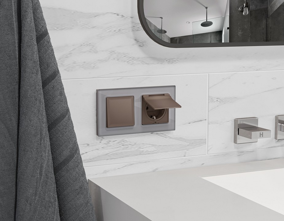 Выключатель двухполюсной самовозвратный без рамки ambrella volt ma ma631050