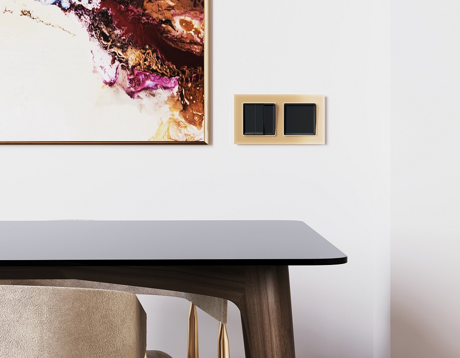 Выключатель двухполюсной самовозвратный без рамки ambrella volt ma ma801050