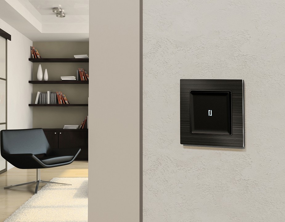 Выключатель самовозвратный одноклавишный с подсветкой, Без рамки ambrella volt ma ma802055