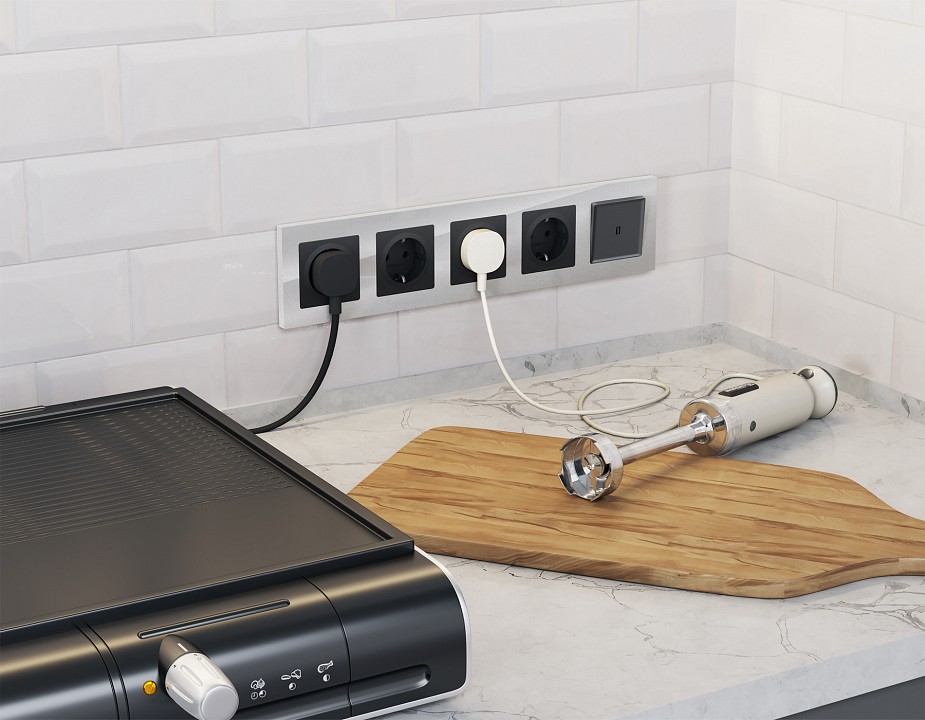 Выключатель самовозвратный одноклавишный с подсветкой, Без рамки ambrella volt ma ma902050