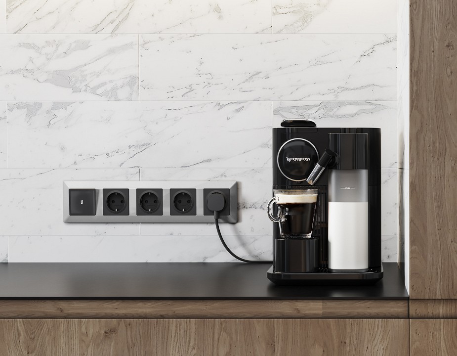 Выключатель самовозвратный одноклавишный с подсветкой, Без рамки ambrella volt ma ma902055