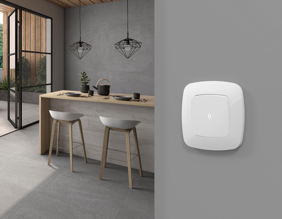 Выключатель самовозвратный двухклавишный с подсветкой, Без рамки ambrella volt mo mo122055