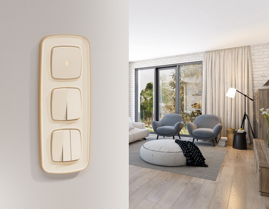 Выключатель самовозвратный одноклавишный без рамки ambrella volt mo mo322050