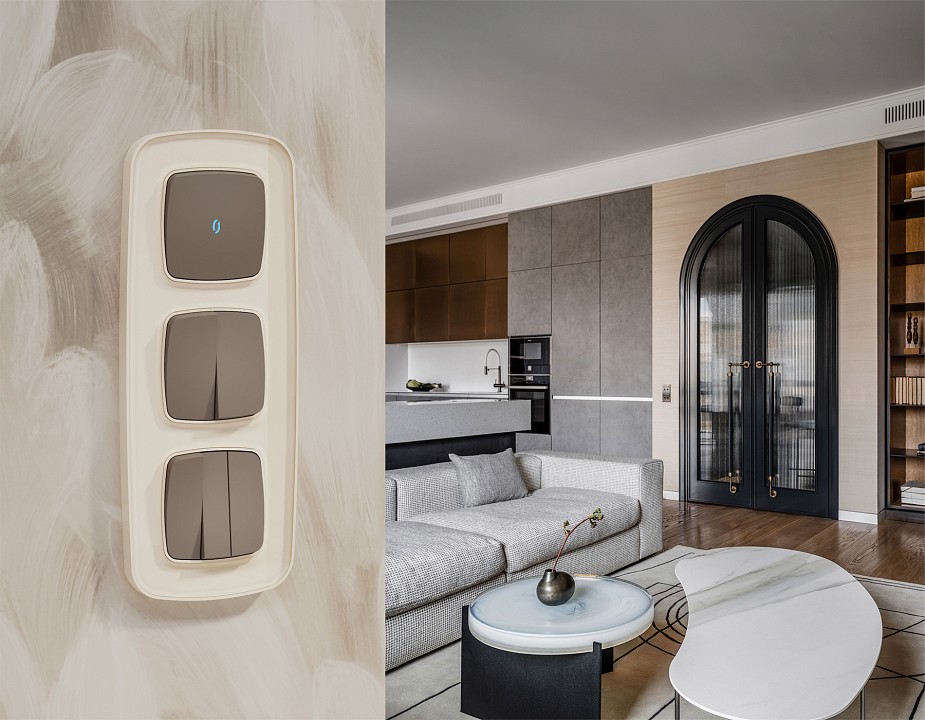 Выключатель самовозвратный одноклавишный с подсветкой, Без рамки ambrella volt mo mo632060