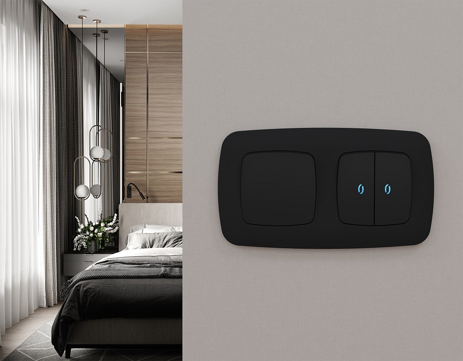 Выключатель самовозвратный одноклавишный без рамки ambrella volt mo mo801050