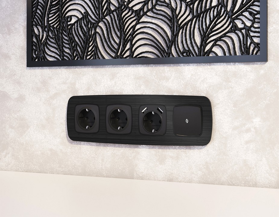 Выключатель самовозвратный одноклавишный с подсветкой, Без рамки ambrella volt mo mo802055