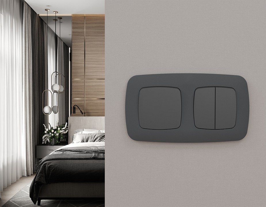 Выключатель самовозвратный одноклавишный без рамки ambrella volt mo mo901050