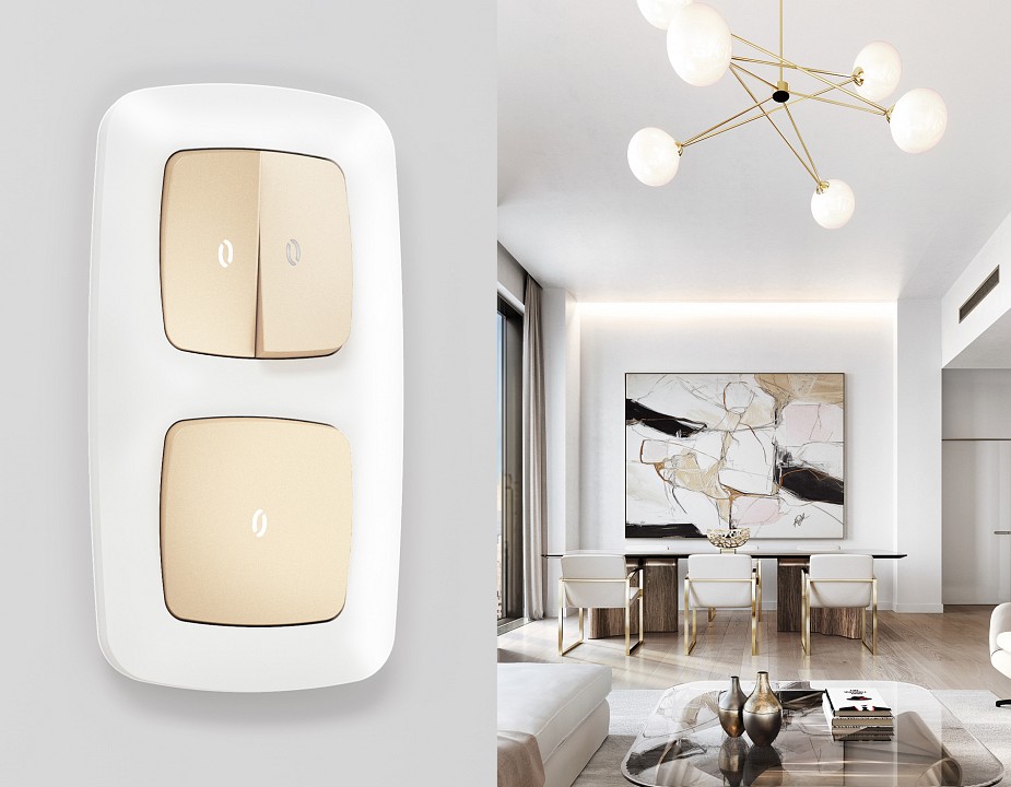 Рамка на 2 поста ambrella volt omega of140122