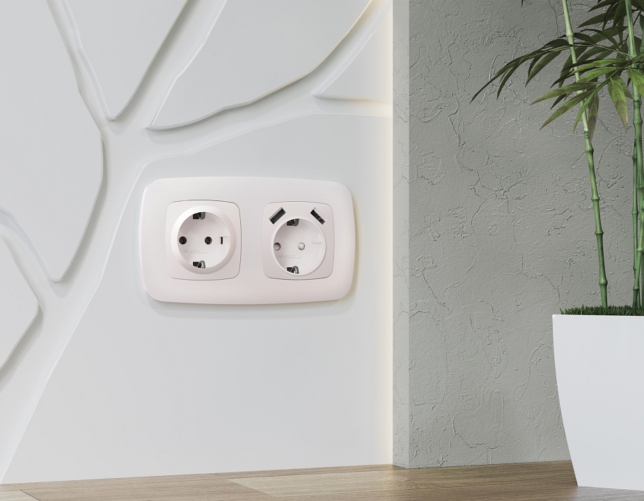 Рамка на 2 поста ambrella volt omega of140202