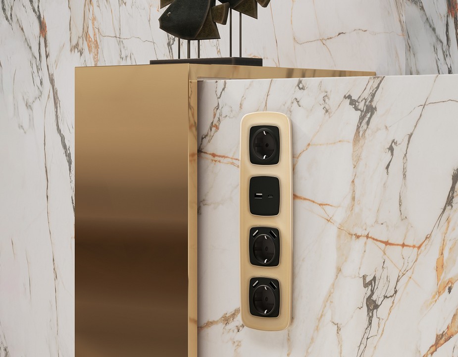 Рамка на 3 поста ambrella volt omega of320603