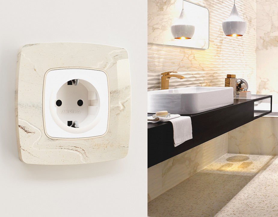 Рамка на 4 поста ambrella volt omega of940604