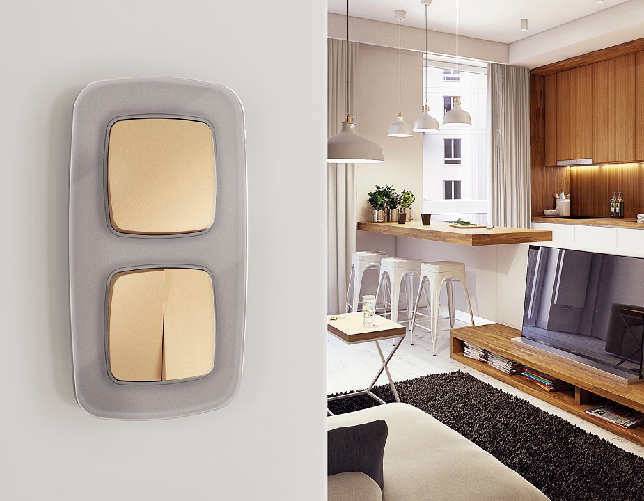 Клавиши для выключателя двухклавишного ambrella volt omega op6030