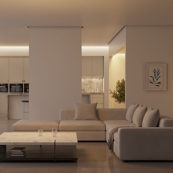 Профиль для контурной подсветки гкл потолка arlight сeil 052240