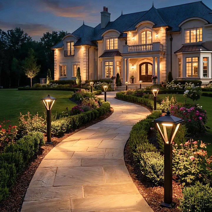 Наземный высокий светильник citilux genox clu12b