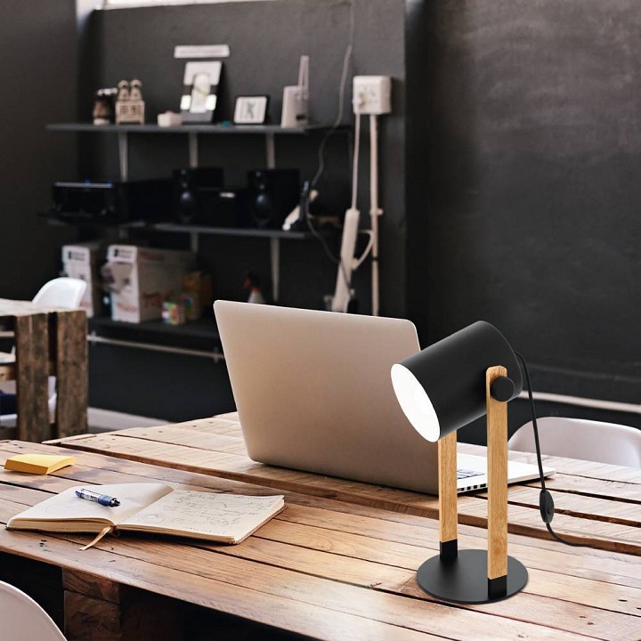 Настольная лампа декоративная eglo hornwood 43519