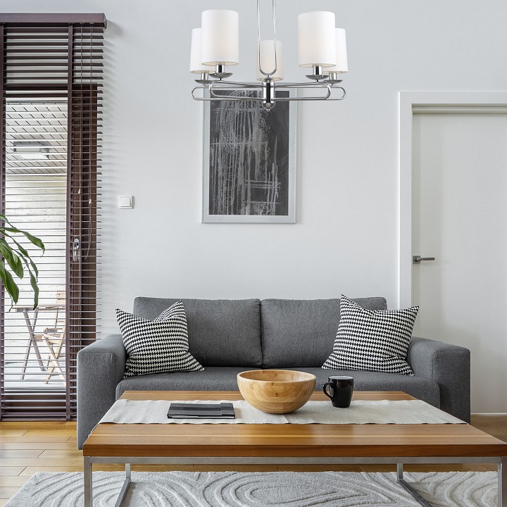 Люстра на штанге escada eclipse 10166/5pl chrome