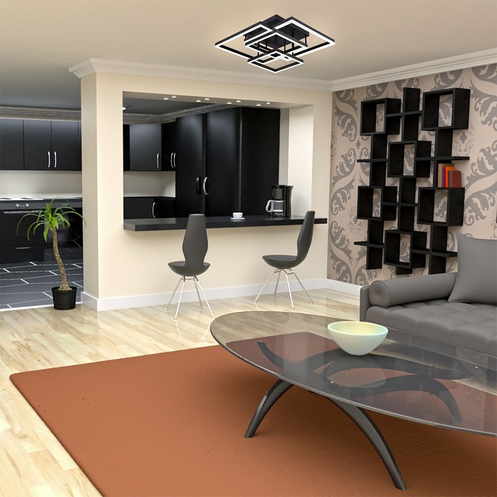 Потолочная люстра escada union 10229/4led black