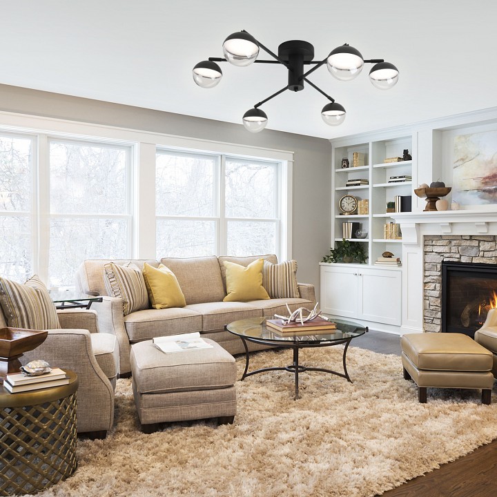 Люстра на штанге escada diverse 10271/6led black