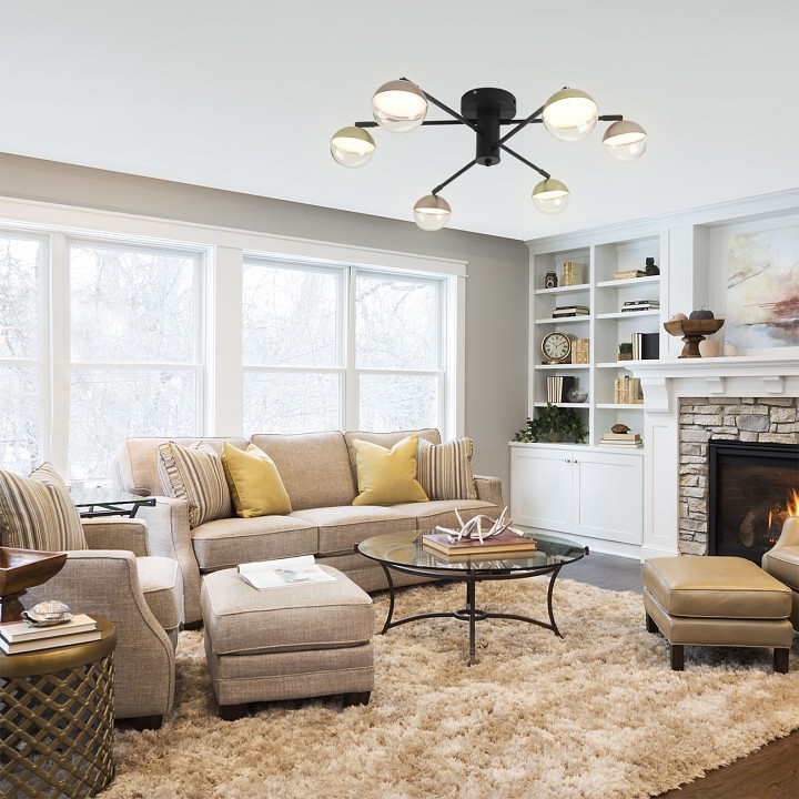 Люстра на штанге escada diverse 10271/6led gold/copper