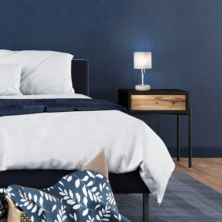 Настольная лампа декоративная escada denver 1109/1 white/silver