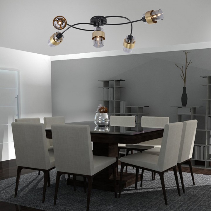 Потолочная люстра escada 1139 1139/5p black/gold