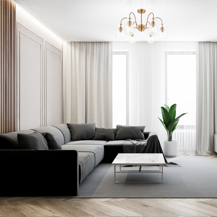 Люстра на штанге escada gloss 1141/6pl clear