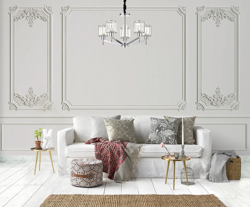 Подвесная люстра escada adorn 691/5s (chrome)