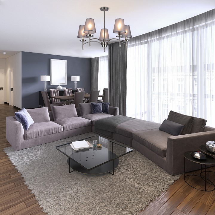 Люстра на штанге escada faith 694/5pl nickel