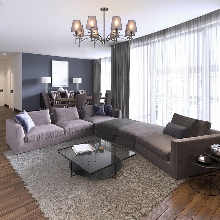 Люстра на штанге escada faith 694/8pl nickel