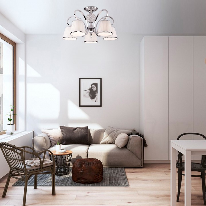 Потолочная люстра eurosvet tessa 60088/5 хром