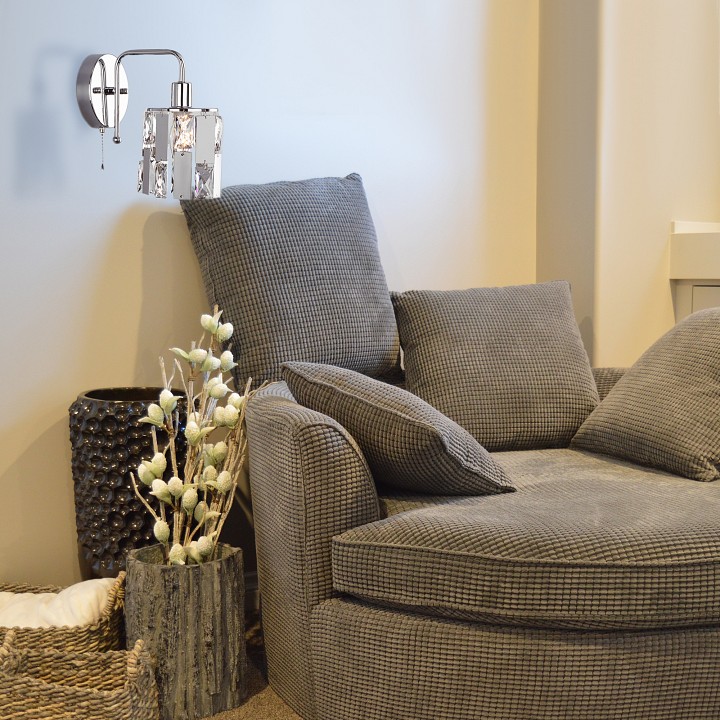 Бра eurosvet scoppio 10101/1 хром/прозрачный хрусталь strotskis