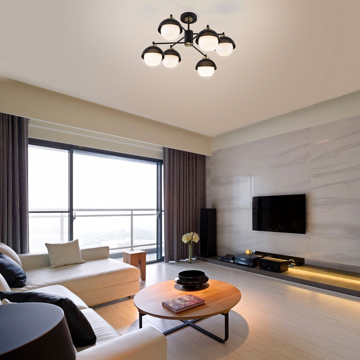 Люстра на штанге eurosvet nocciola 70106/6 черный