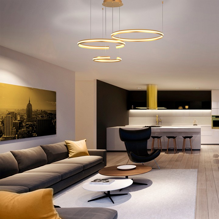 Подвесной светильник eurosvet gap 90180/3 золото