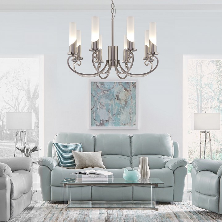 Подвесная люстра eurosvet banci 60117/8 никель