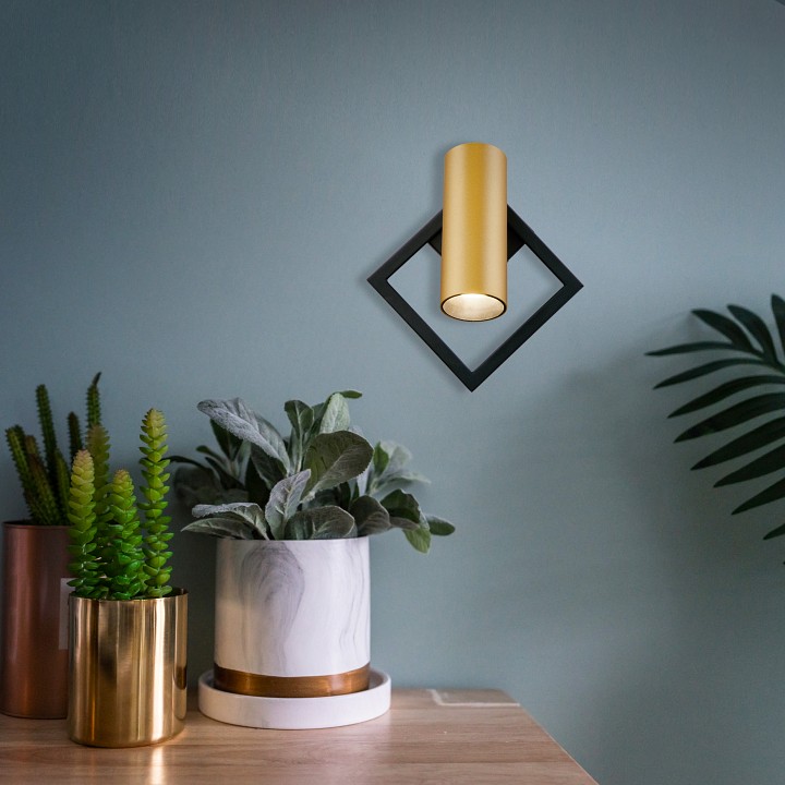 Бра eurosvet turro 20091/1 led черный/ золото