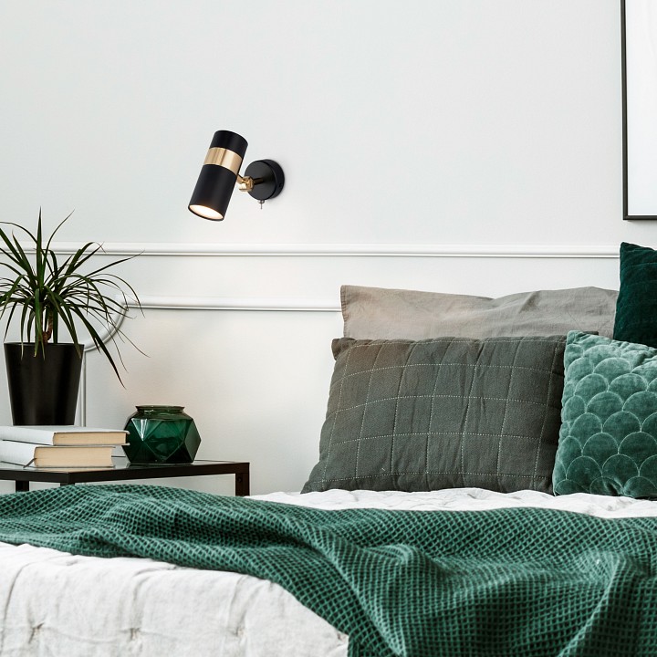 Бра eurosvet viero 20096/1 черный/золото