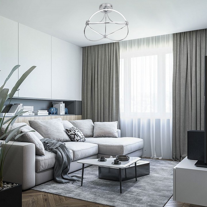 Потолочная люстра eurosvet petto 90246/6 хром smart