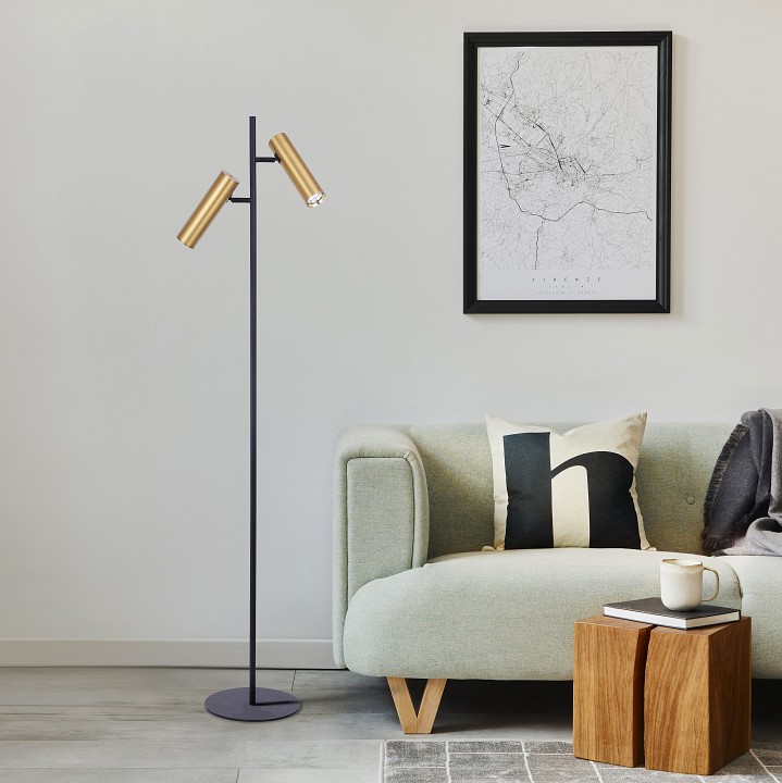 Торшер eurosvet barre 01087/2 латунь