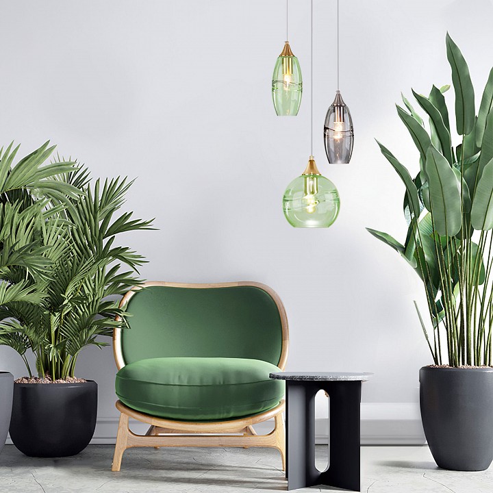 Подвесной светильник eurosvet lotus 50222/1 зеленый