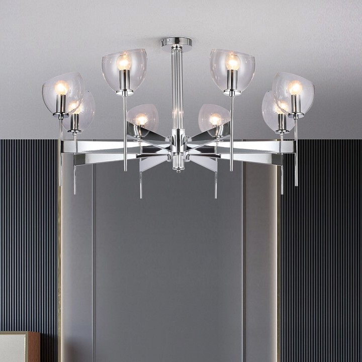 Люстра на штанге eurosvet arrista 60130/8 хром smart