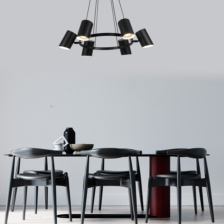 Подвесная люстра eurosvet splay 70147/6 черный