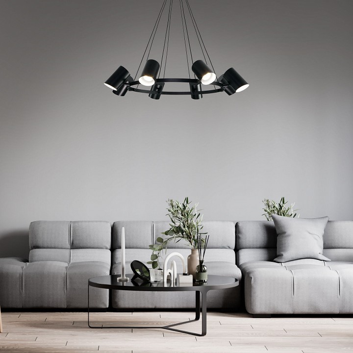 Подвесная люстра eurosvet splay 70147/8 черный