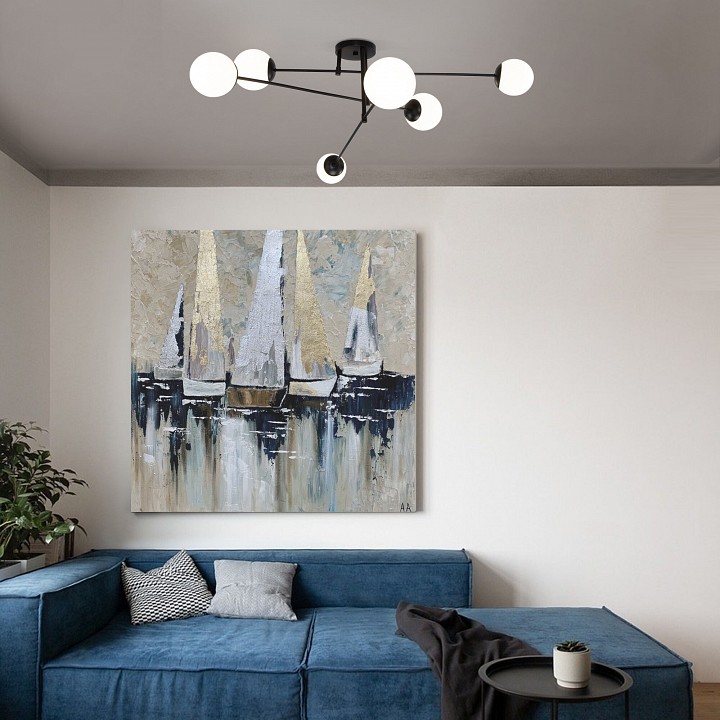 Потолочная люстра eurosvet netz 30181/6 черный