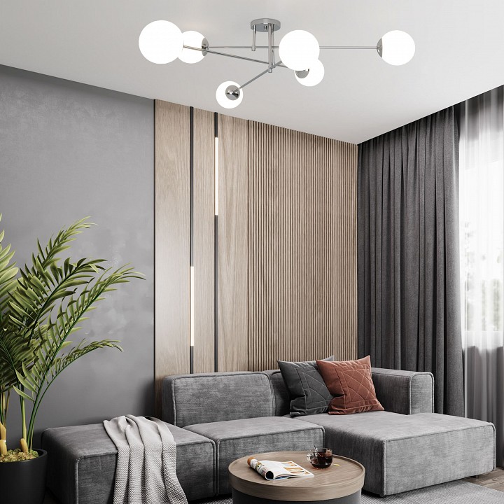 Потолочная люстра eurosvet netz 30181/6 хром