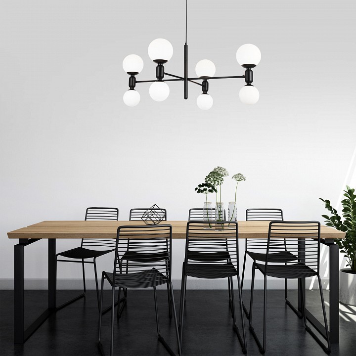 Подвесная люстра eurosvet bubble 30182/8 черный