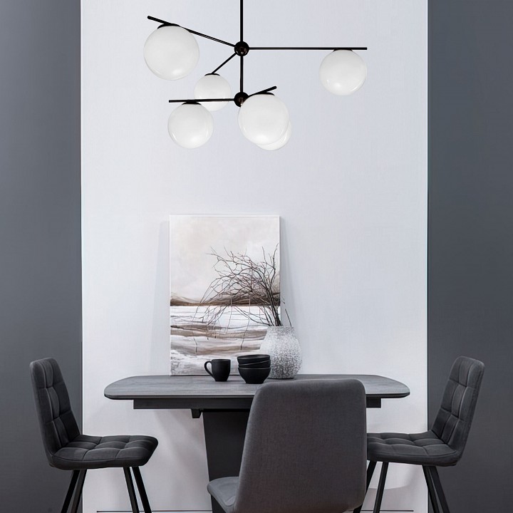 Люстра на штанге eurosvet marbella 60147/6 черный