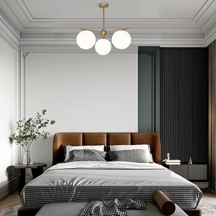 Люстра на штанге eurosvet marbella 60147/3 латунь